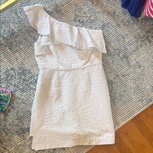 Lilly Pulitzer Cream One-Shoulder Dress